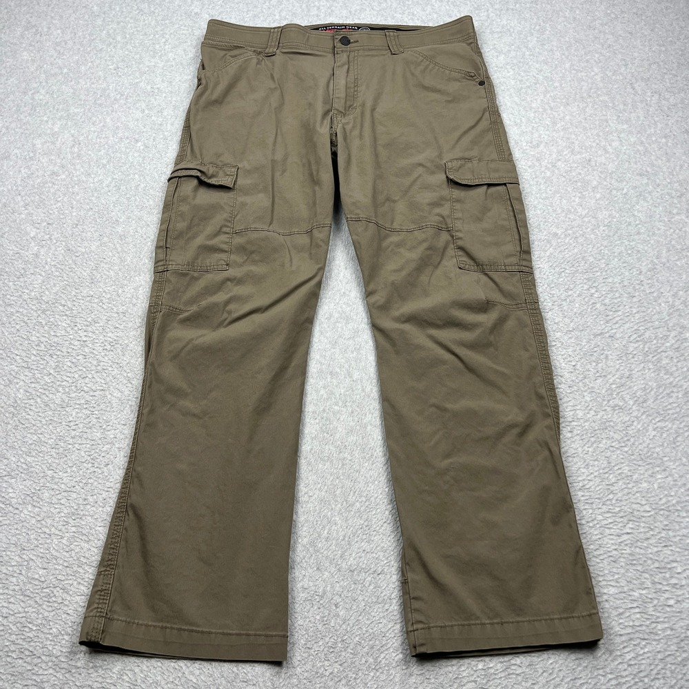 Wrangler ATG Cliffside Utility Pants Mens 36x30* Brown Cargo Stretch Outdoor